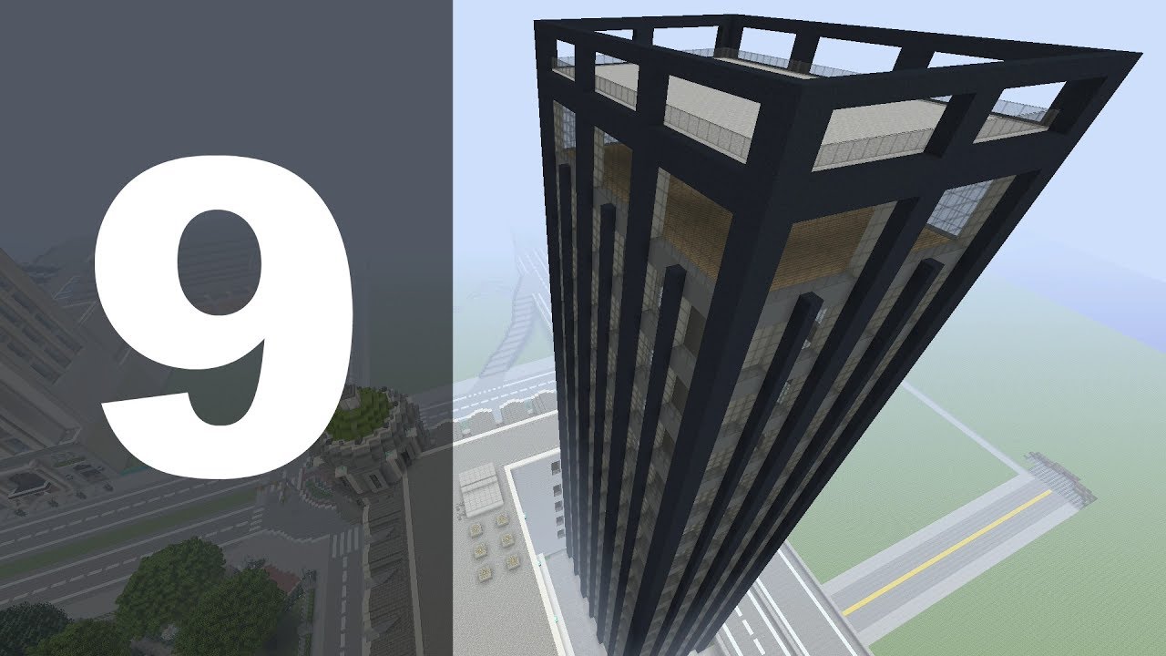 Minecraft Let's Build : 70's Style Skyscraper - Part 9 - YouTube