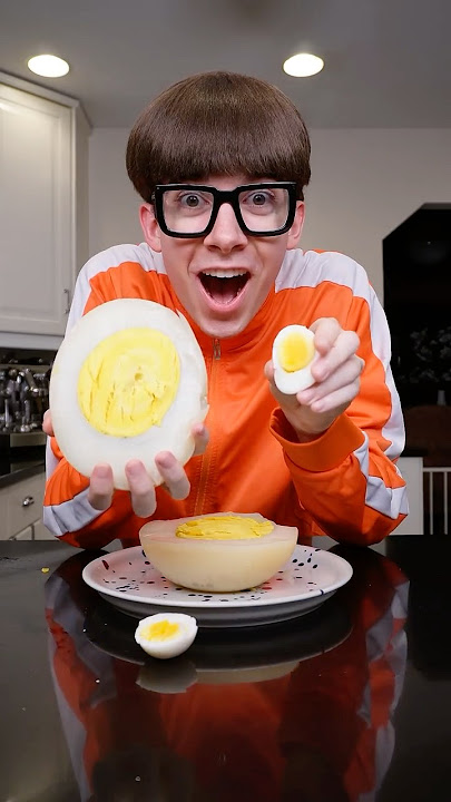 Boiled ostrich egg