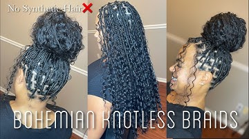 The BEST Hair For Boho Knotless Braids | Using ONLY 100% Human Hair | No Synthetic Hair | YWigs Hair