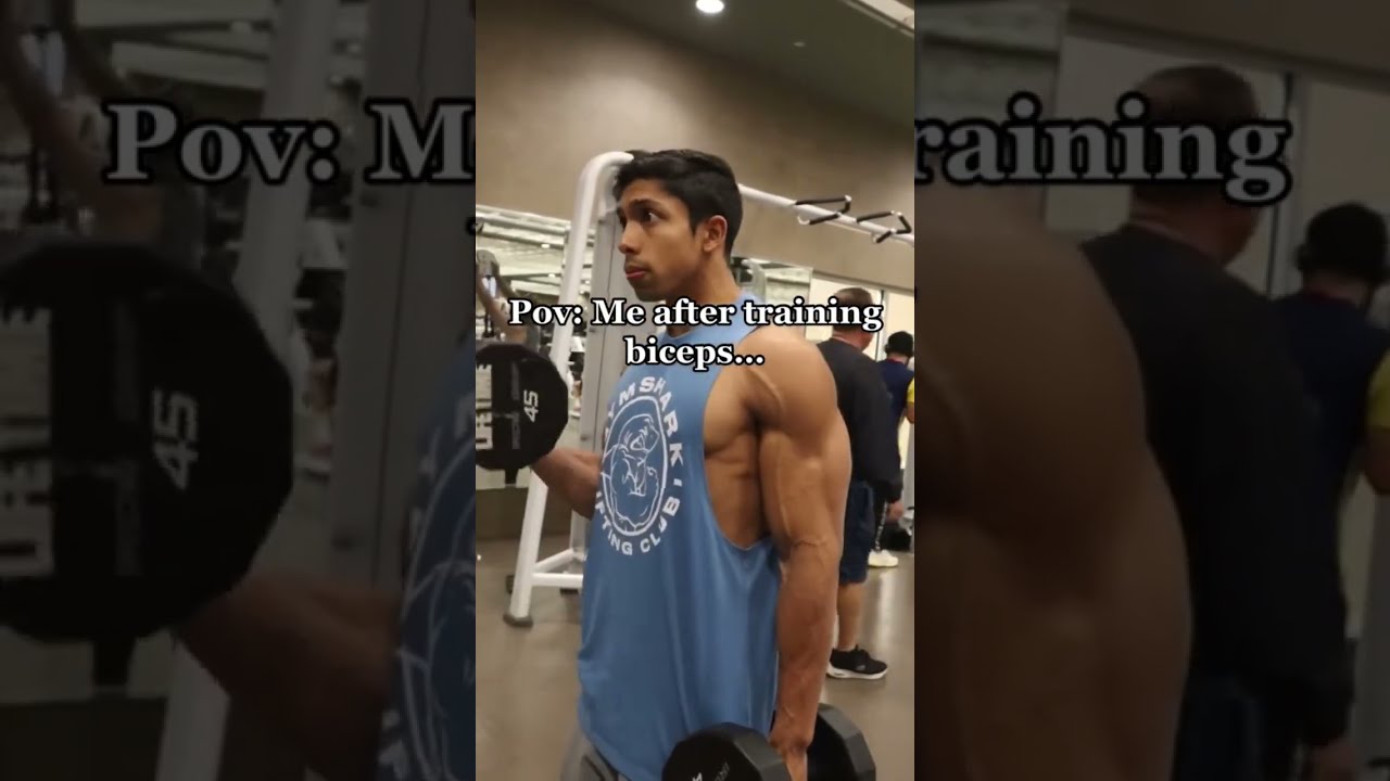 Pov Me After Training Biceps Shorts Bodybuilding Fitness Gym Workout