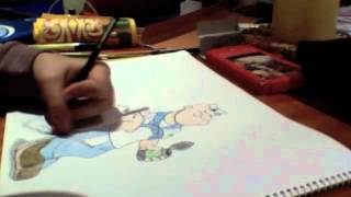 Speed Drawing Short Popeye Sketch