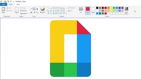 How to draw the Google Docs logo using MS Paint | How to draw on your computer