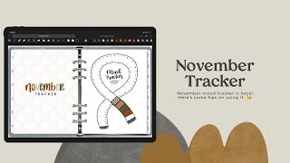 November Mood Tracker for digital planning 🥳