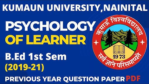 B.Ed 1st Semester Question Paper/B-103/2019/Kumaun University,nainital