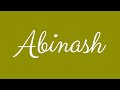 Learn how to sign the name abinash stylishly in cursive writing