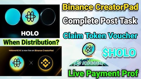 Holoworld Al Free HOLO Token Voucher Claim Binance Square CreatorPad Complete Post Task 