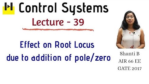 Lecture - 39 | Effect on root locus due to addition of pole or zero to OLTF