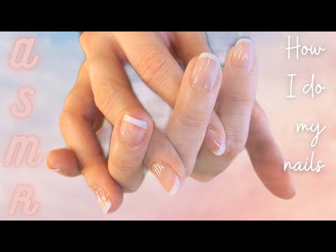 [ASMR] How I Do The French Manicure On My Nails 💅 ✨