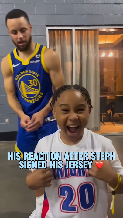 Little man had on Steph Curry's HS jersey 🙌 (via imfromthestead/IG)