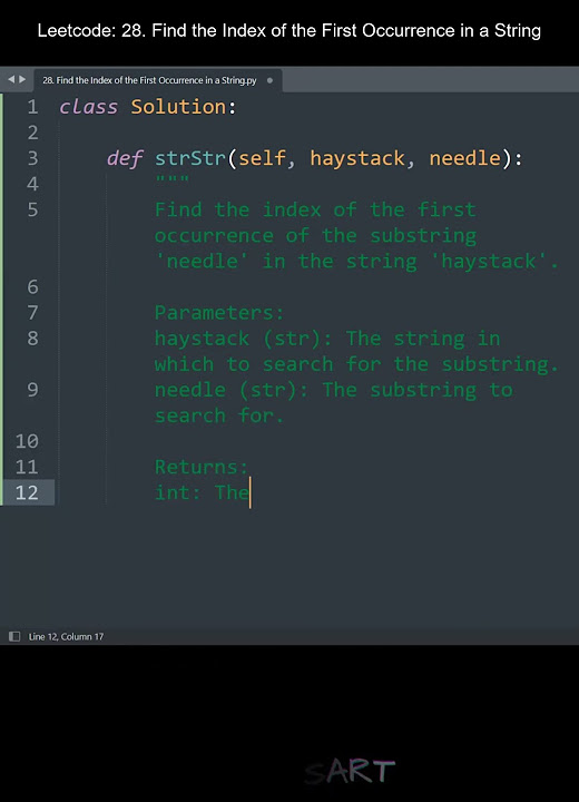Leetcode 28. Find the Index of the First Occurrence in a String in ...
