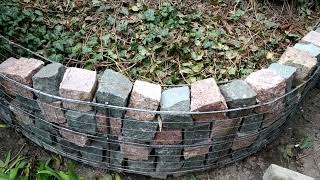 Декоративный заборчик из камня своими руками. Садовый бордюр. DIY decorative stone fence