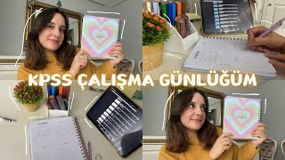 KPSS Çalışma Günlüğüm 74✨| Toparlanmak için son kez ders programı yapıyoruz..  #kpss #studyvlog