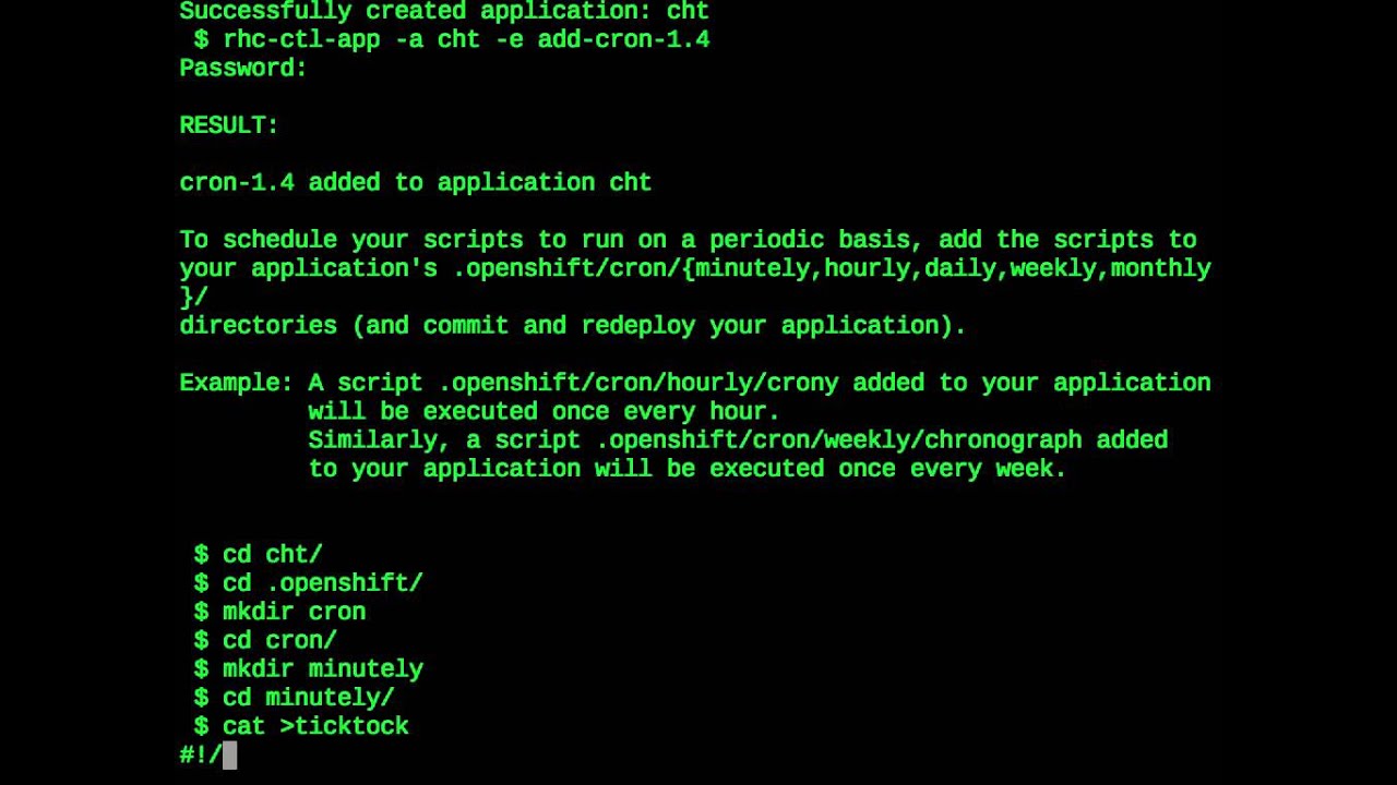 Getting Started with Cron on OpenShift Platform as a Service (PaaS
