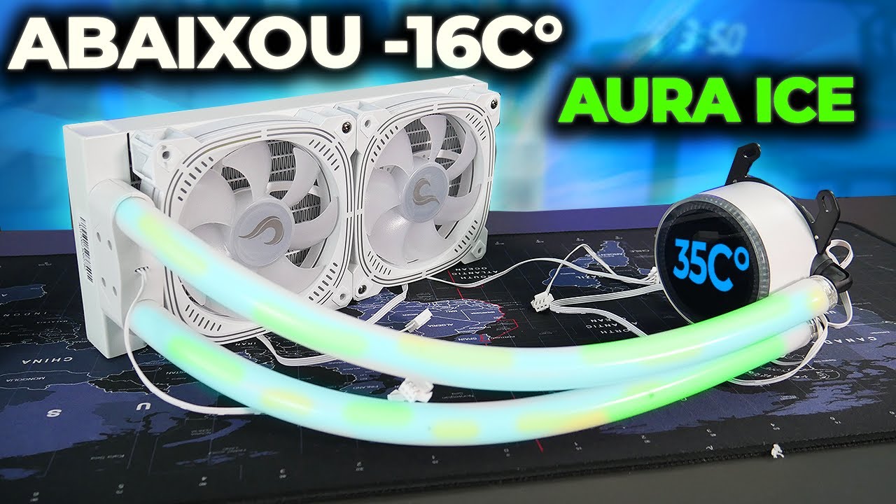 WATER COOLER COM RGB NA MANGUEIRA DE 240MM! AURA ICE DA RISE MODE PRESTA? BORA VER…