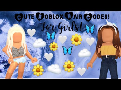 Roblox Cute Hair Codes Girls Youtube - most beautiful cute roblox girl hair codes