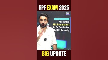 RPF Recruitment 2025 Now Conducted by SSC | Big Update Constable & SI Notification #ytshorts