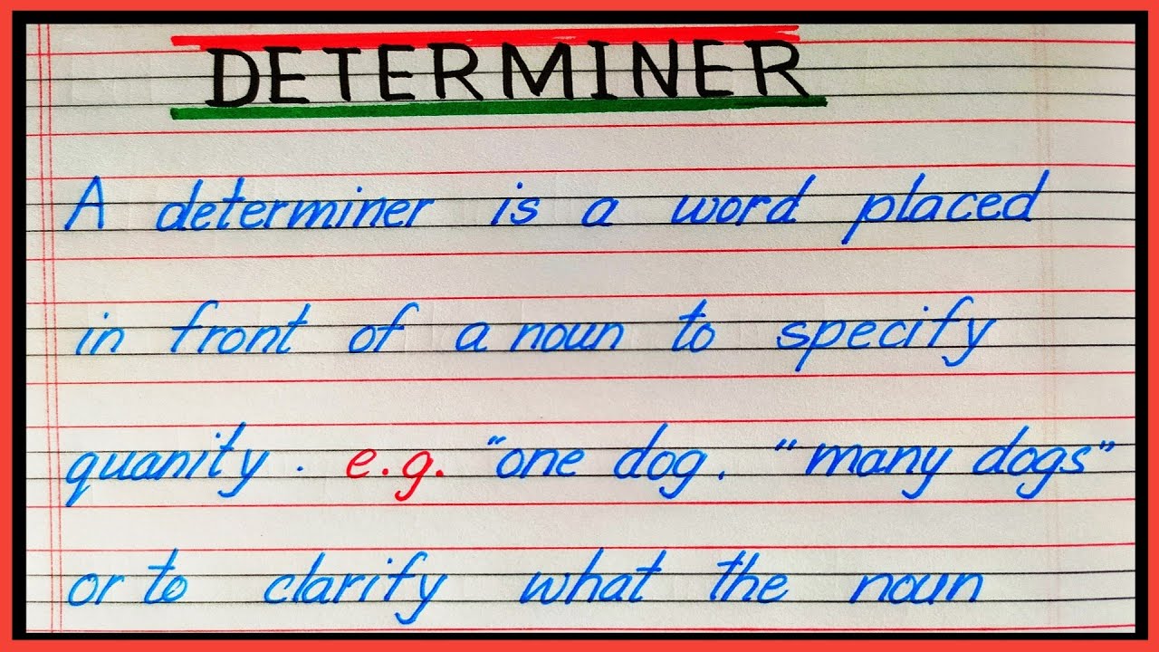 Definition Of Determiners Types Of Determiners YouTube Definition Of Determiners Types Of Determiners YouTube