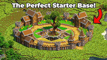 How to Build the Ultimate Starter Base in Minecraft! (2-Minute Tutorial)
