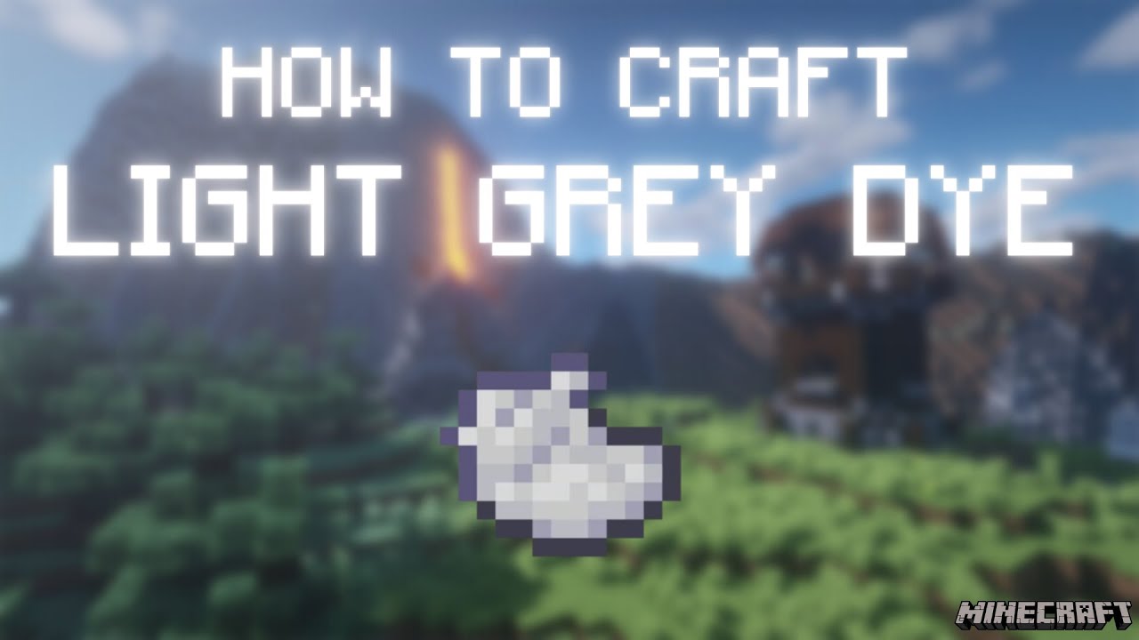 Minecraft How To Craft a LIGHT GREY DYE? YouTube