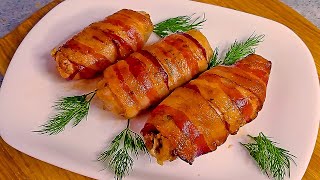Try These Bacon-Wrapped Chicken Rolls. You Will Be Amazed.