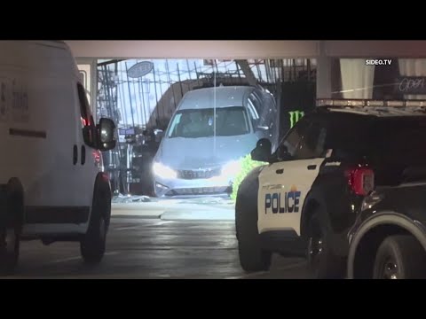 Car crashes into Oceanside gun store - YouTube