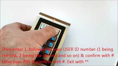 K401-E keypad - How to add a PIN