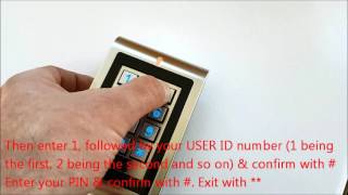 K401-E keypad - How to add a PIN