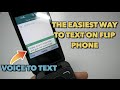 How to to use voice to text for tclalcatel my flip 2