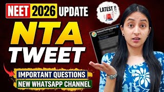 🚨NTA's Big Move: Major Update for NEET 2026 Aspirants🔥 #neet #neet2026 #update #yt #news #study