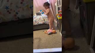 Mom Playing Cashier And Groceries With Little Girl