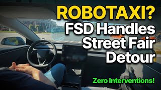 Can Tesla FSD Handle a Crowded Street Fair? (12 Minutes Uncut)
