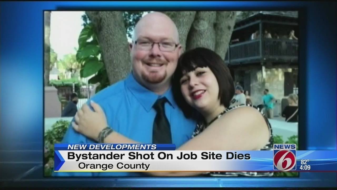 Bystander shot on jobsite dies