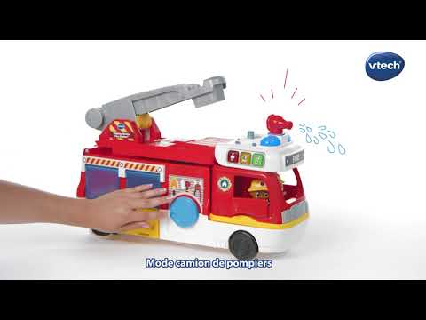 NOUVEAU] Le Super camion caserne de pompiers Tut Tut Copains est 2 en 1 :  l'enfant peut le transformer en camion de pompiers ou en caserne à l'infini  !, By VTech Jouets