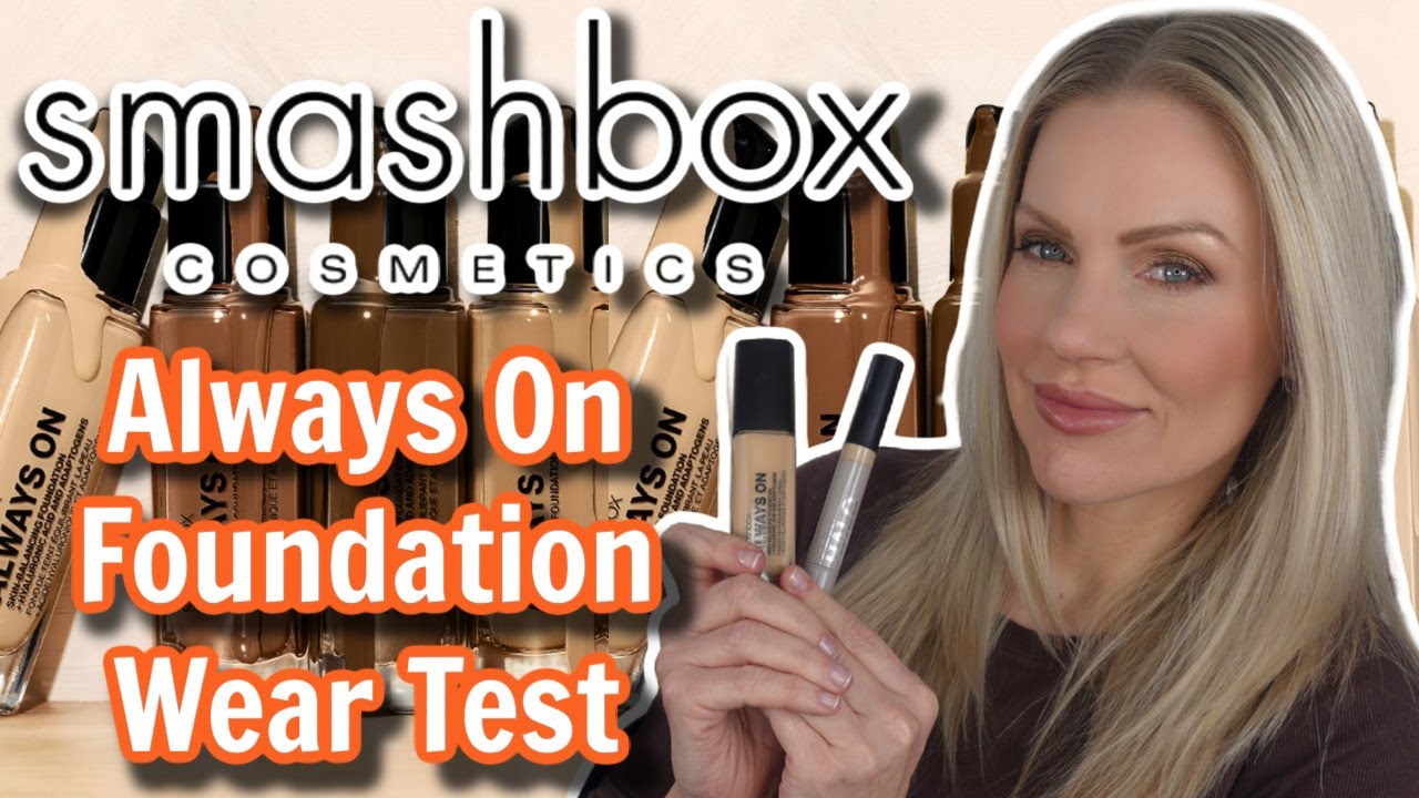 SMASHBOX ALWAYS ON SKIN-BALANCING FOUNDATION & HALO  4-IN-1 PERFECTING PEN CONCEALER \ WEAR TEST