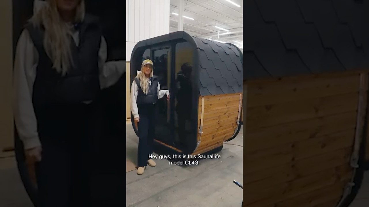 SaunaLife CL4G outdoor cube sauna tour video