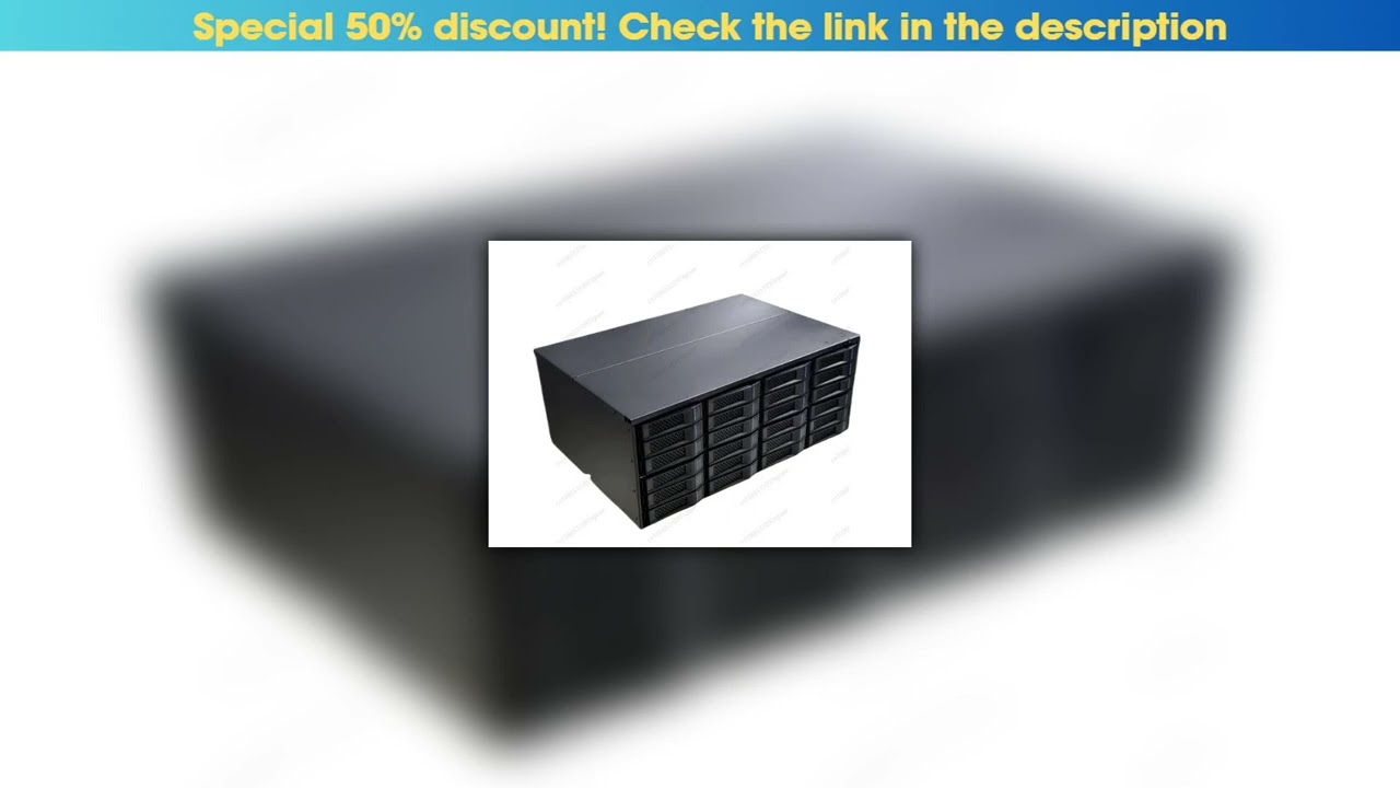 First Look Metal M424 4U can cabinet 24-disk 12G high-speed storage expansion cabinet, built-in pow