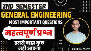General Engineering Most Important Questions||Polytechnic 2nd semester General Engineering