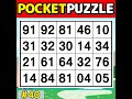 【Pocket Puzzle】 Activate your brain! 《Number Search|Brain training》 #40