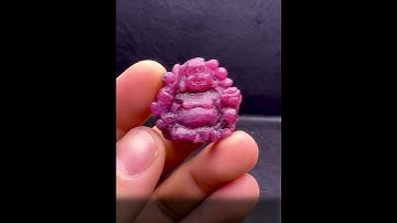 Mặt Phật Di Lặc - Đá Ruby Tự Nhiên #MRB-230603-03