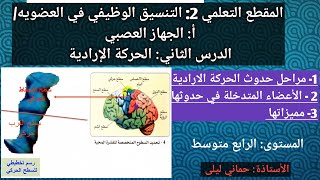 الدرس الثالث من الجهاز العصبي: الحركة الإرادية