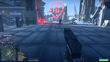 PlanetSide2. Silly looking graphic glitch.