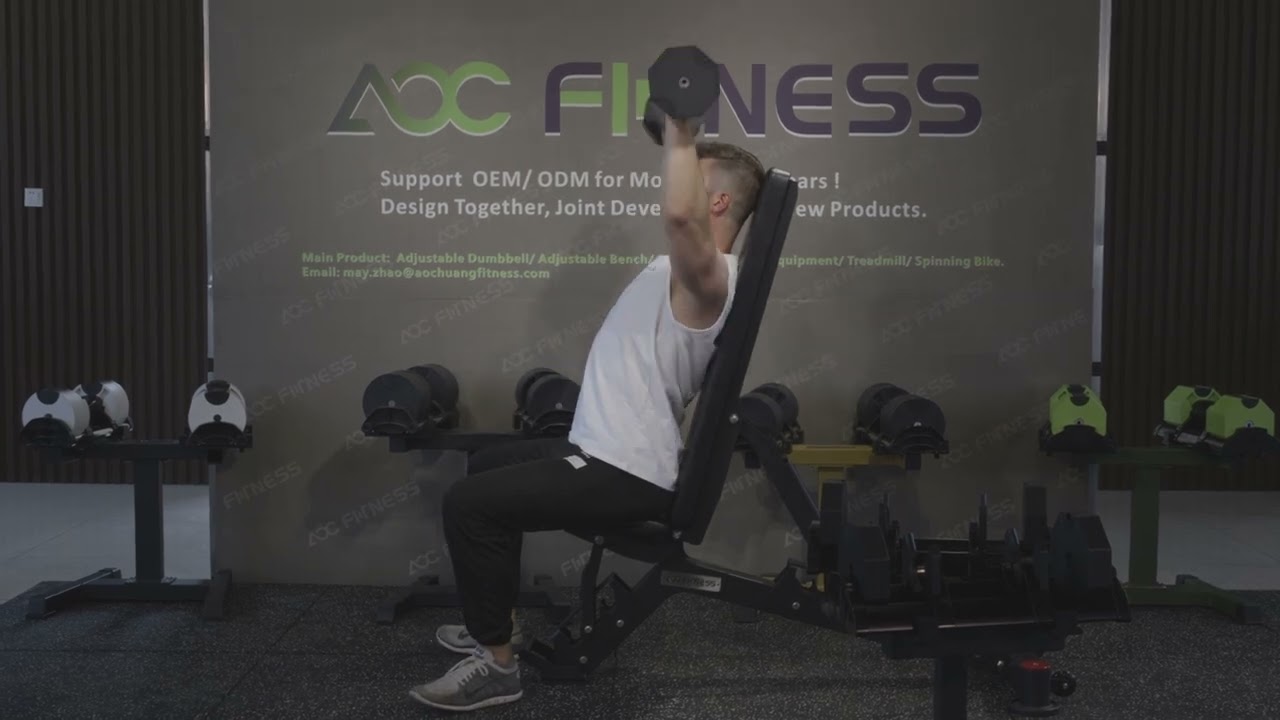 AC-01 Octagonal 32kg Black Dumbbell Measured Action Display 1-AC Fitness Equipment