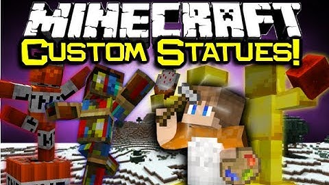 Minecraft STATUES MOD Spotlight! - Design It, Sculpt It! (Minecraft Mod Showcase)