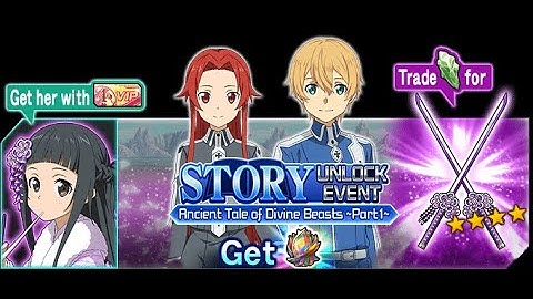 Sword Art Online Memory Defrag - Ancient Tale of the Divine Beasts Part 1 Event Full Story