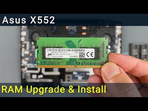 How to upgrade RAM memory in Asus X552 laptop