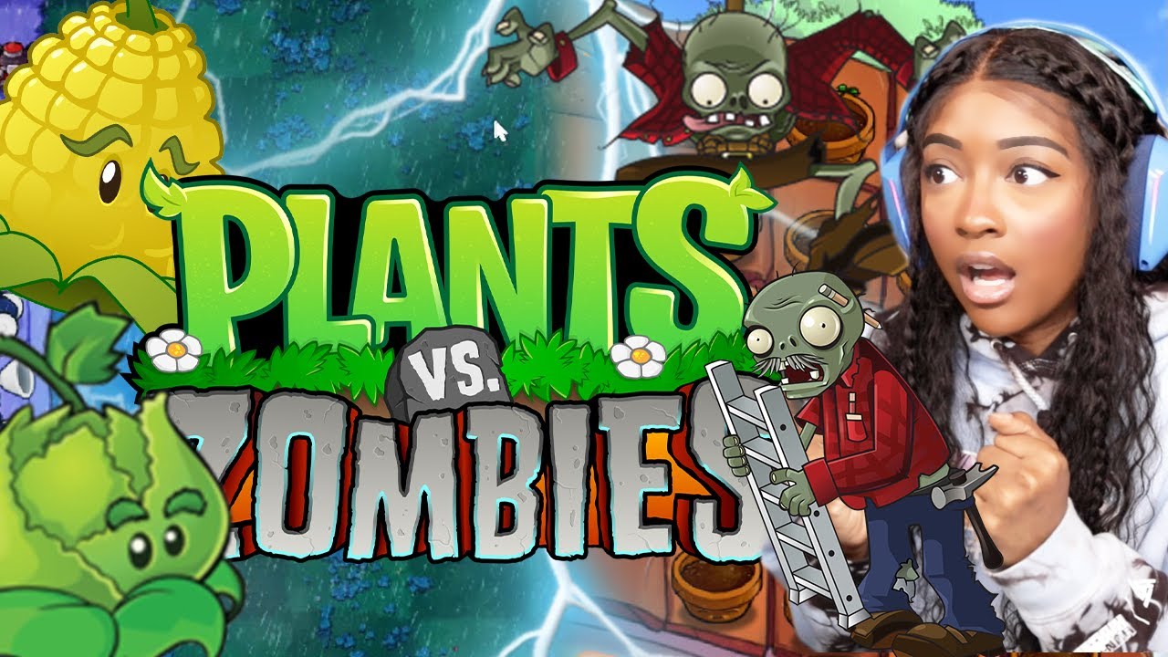 THE STORM LEVEL IS CRAZY!! AND WHY ARE THERE ZOMBIES ON MY ROOF??! | Plants Vs Zombies [7]