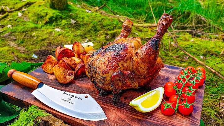 Whole Chicken Prepared in the Forest Relaxing Cook...