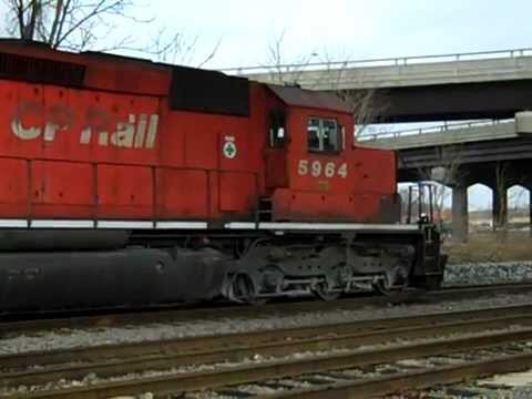 CITX #3054 EMD SD 40-2 & CP RAIL #5964 EMD SD 40-2 SIT IDLE ON THE ...