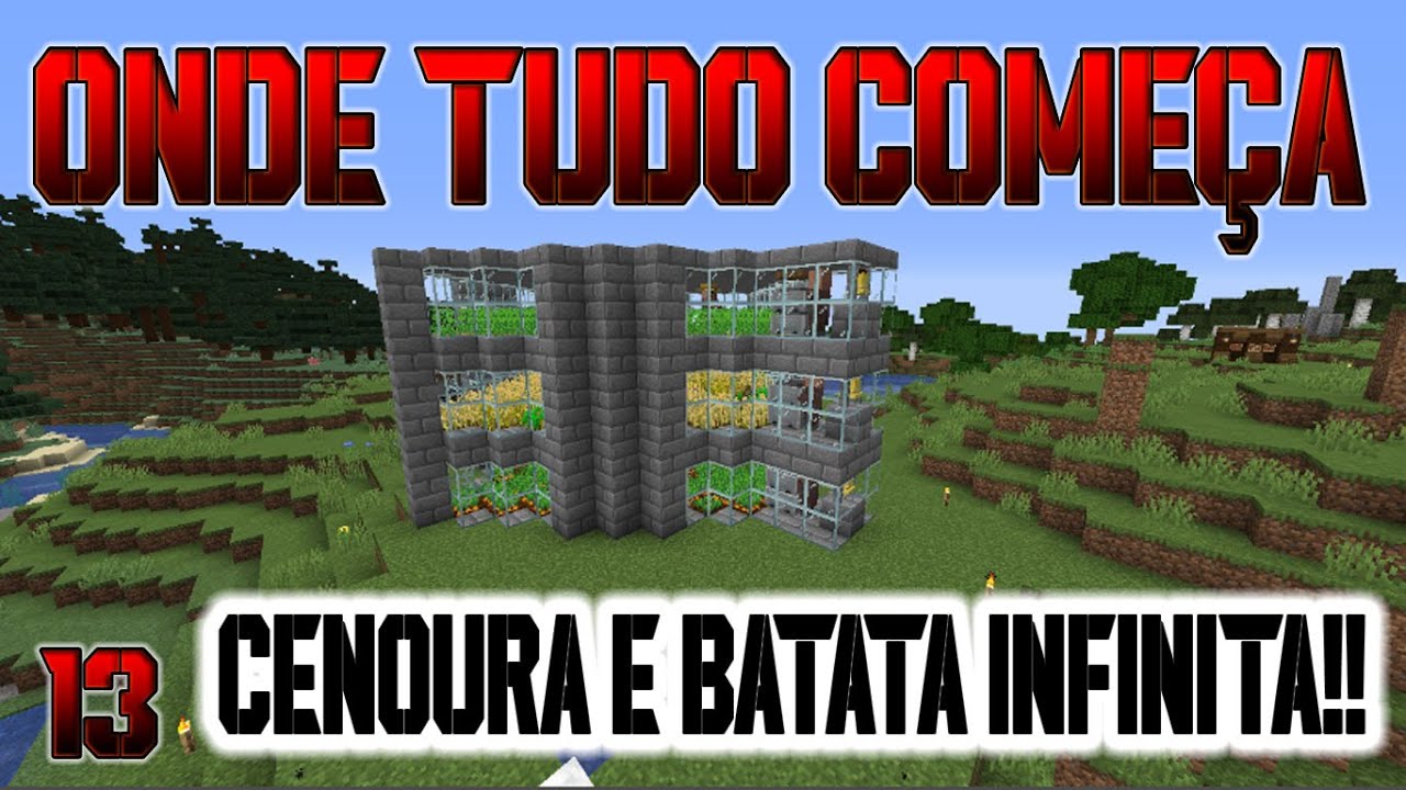 Farm de CENOURA E BATATA 100% AUTOMÁTICA - Minecraft Onde Tudo Começa ...