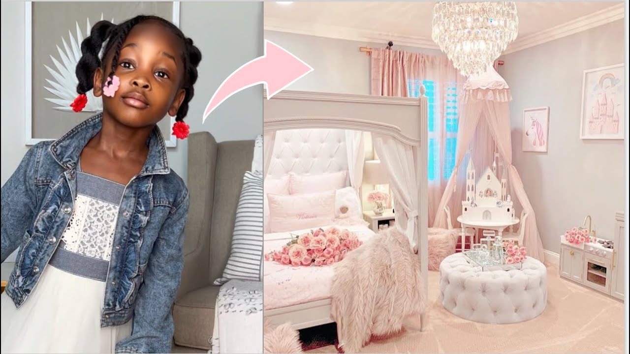 Princess dream bedroom makeover. Decorate and clean my princess's room with  me. #mercygono